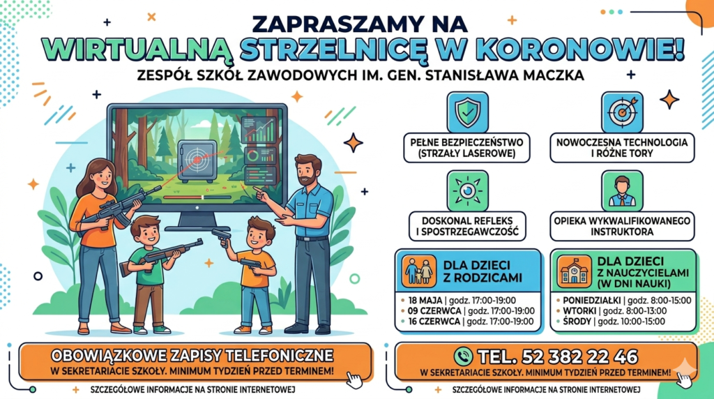 Zajęcia strzelnicze na&nbsp;szkolnej strzelnicy wirtualnej